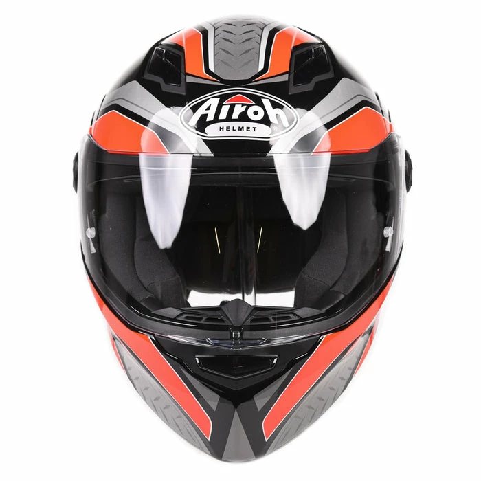 Budget 🤩 Airoh Movement S Steel Full Face Helmet Black / Grey / Orange ⭐ - Image 3