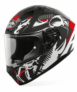 Best Sale 😍 Airoh Valor Claw Full Face Helmet Black / White / Red 🎉