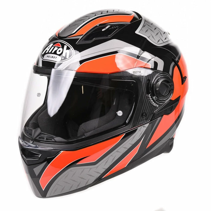 Budget 🤩 Airoh Movement S Steel Full Face Helmet Black / Grey / Orange ⭐