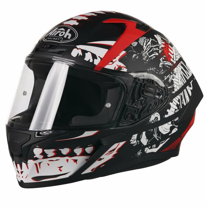 Budget ๐ Airoh Valor Ribs Full Face Helmet Black / White / Red ๐