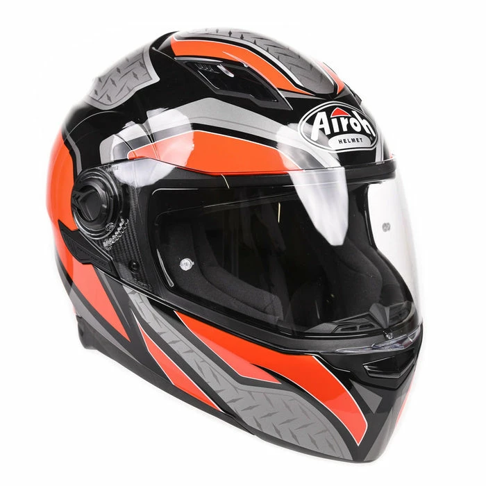 Budget 🤩 Airoh Movement S Steel Full Face Helmet Black / Grey / Orange ⭐ - Image 4