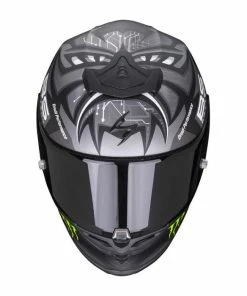 Alternative view of Top 10 👍 Scorpion Exo R1 Fabio Replica Monster Matt Black / Silver 🤩
