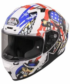 Best Pirce ๐ Airoh Valor Uncle Sam Full Face Helmet White / Red / Blue โค๏ธ
