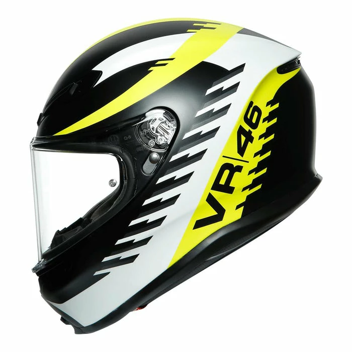Hot Sale ๐ AGV K6 VR46 Full Face Helmet Black/White/Yellow ๐ - Image 5