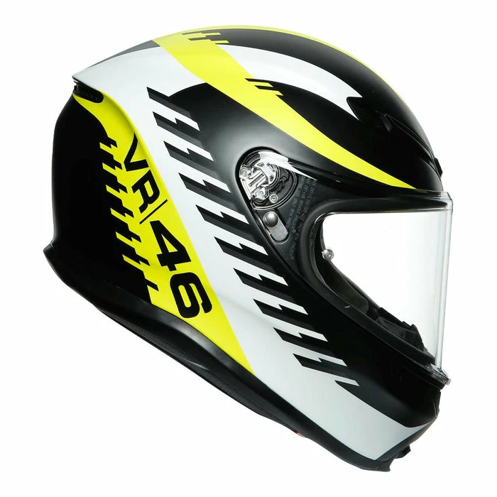 Hot Sale ๐ AGV K6 VR46 Full Face Helmet Black/White/Yellow ๐ - Image 6
