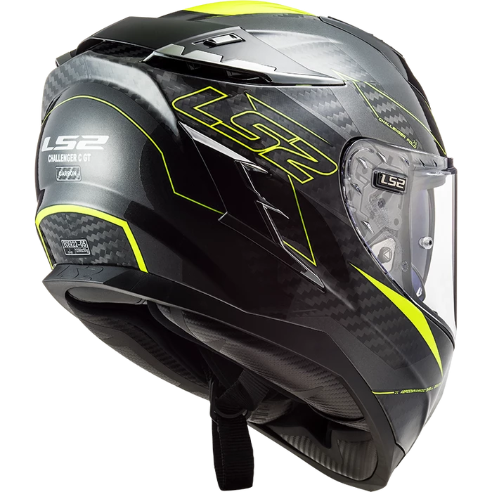 Deals ๐ LS2 Challenger Fold Full Face Helmet Carbon/Yellow Fluo ๐ - Image 2