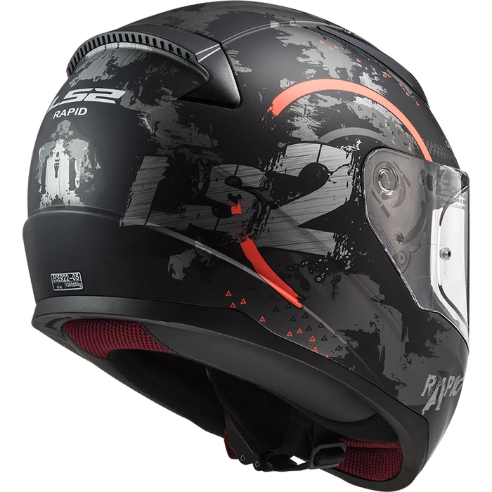 Cheap ⌛ LS2 Rapid Circle Full Face Helmet Black/Orange 😀 2 Cheap ⌛ LS2 Rapid Circle Full Face Helmet Black/Orange 😀 - Image 2