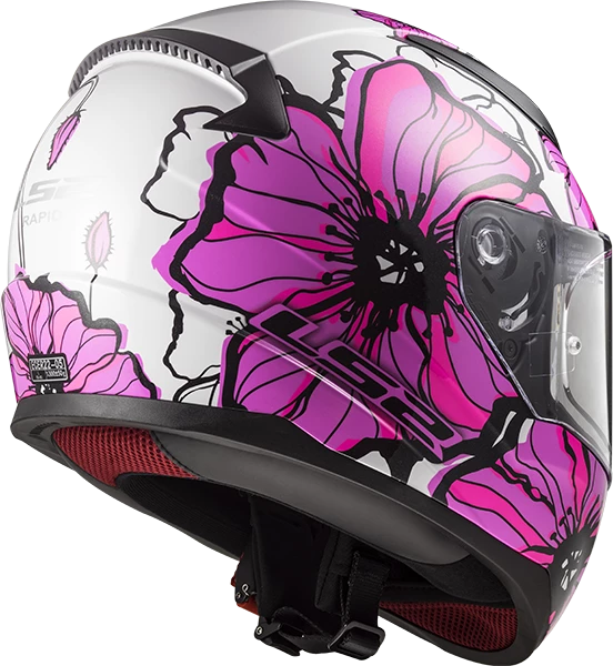 Best deal โค๏ธ LS2 Rapid Poppies Full Face Helmet Pink ๐ - Image 2