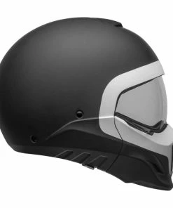 Promo ๐ Bell Broozer Cranium Full/Open Face Helmet Matt Black/White ๐