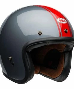 Coupon 🌟 Bell Custom 500 DLX Rally Open Face Helmet Grey/Red ⌛
