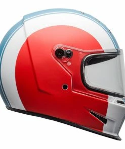Cheapest ๐ Bell Eliminator Full Face Helmet Slayer White/Red/Blue โจ