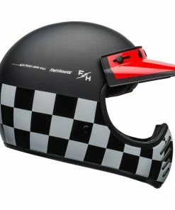 Buy 😀 Bell Moto-3 Helmet Fasthouse Checkers Matt Black/White/Red 👏