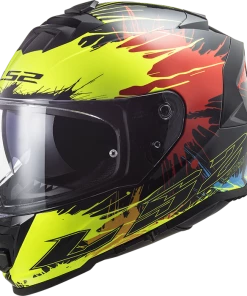 Cheap 🎁 LS2 Storm Drop Full Face Helmet Black/Yellow/Red 🔔
