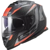 Promo 🧨 LS2 Storm Racer Full Face Helmet Matt Titanium/Orange 😍