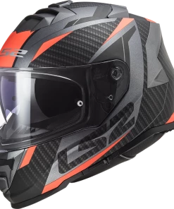 Promo 🧨 LS2 Storm Racer Full Face Helmet Matt Titanium/Orange 😍