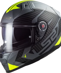 Best Pirce 🔥 LS2 Vector II Splitter Full Face Helmet Titanium/Fluo Yellow ❤️