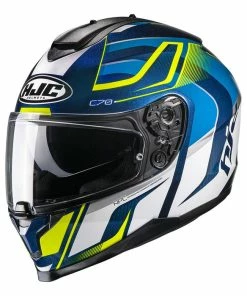Cheapest ๐ HJC C70 Lantic Full Face Helmet Yellow Fluo ๐