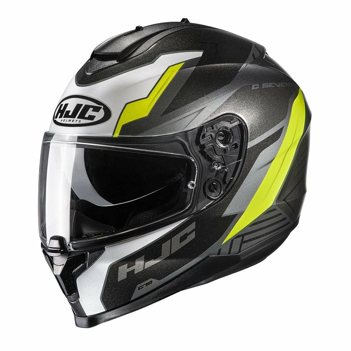 Outlet 🔥 HJC C70 Silon Full Face Helmet Yellow Fluo ✔️
