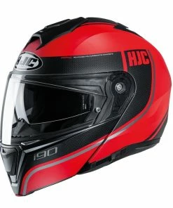 Promo 😀 HJC I90 Flip Up Helmet Davan Red 😍