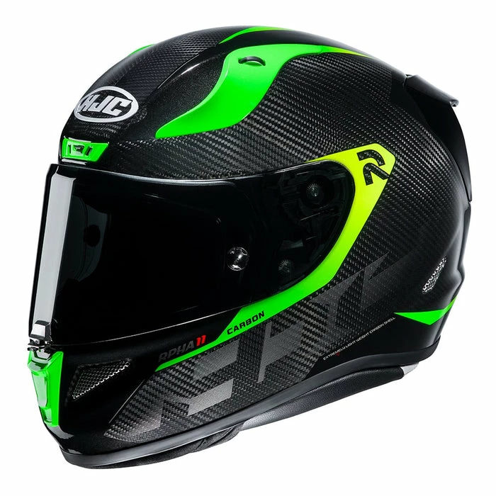 Discount ๐ HJC RPHA 11 Bleer Carbon Full Face Helmet Green โ๏ธ