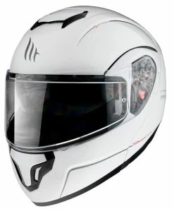 Cheapest ✔️ MT Atom SV Flip Up Helmet Solid Colours White ✨