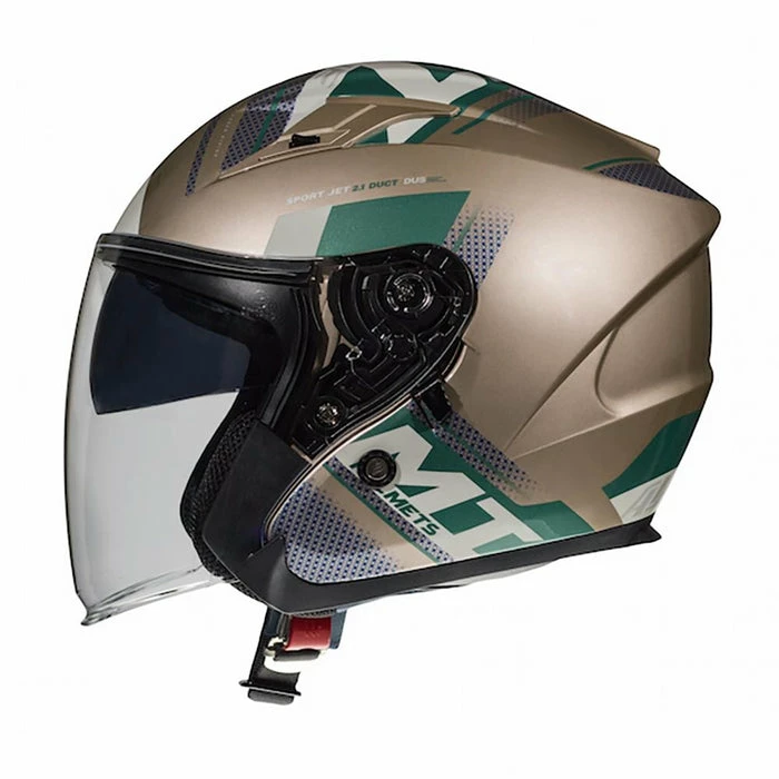 Cheapest โค๏ธ MT Avenue SV Sideway Open Face Helmet Gold/Green ๐ - Image 3