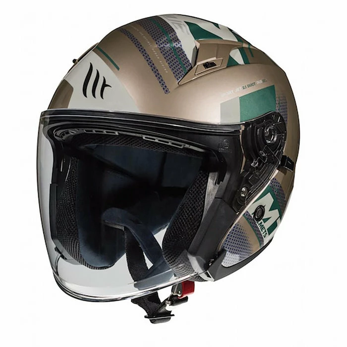 Cheapest โค๏ธ MT Avenue SV Sideway Open Face Helmet Gold/Green ๐