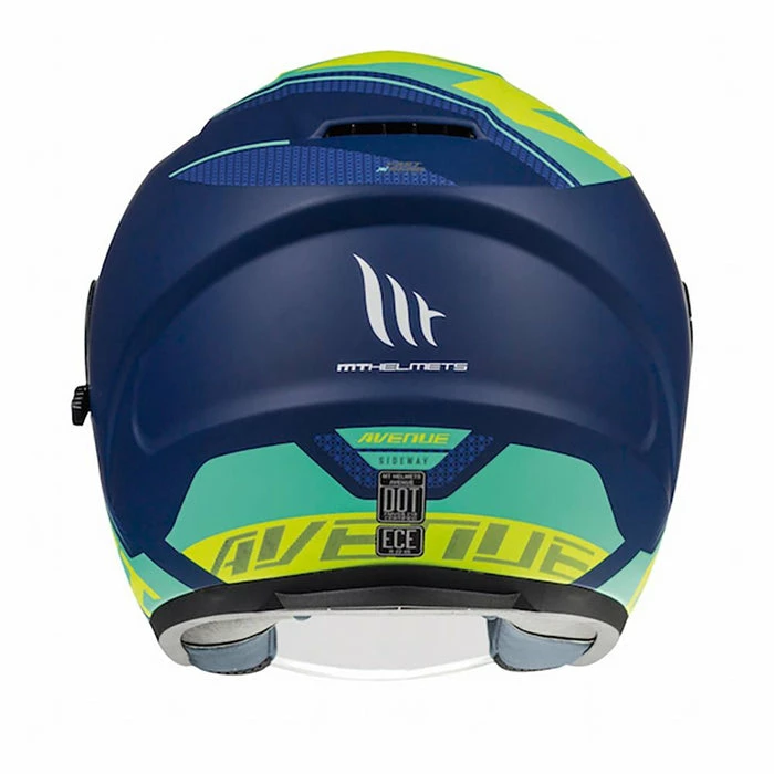 Cheap 👍 MT Avenue SV Sideway Open Face Helmet Matt Blue/Green/Fluo 🌟 - Image 2