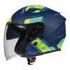 Cheap 👍 MT Avenue SV Sideway Open Face Helmet Matt Blue/Green/Fluo 🌟