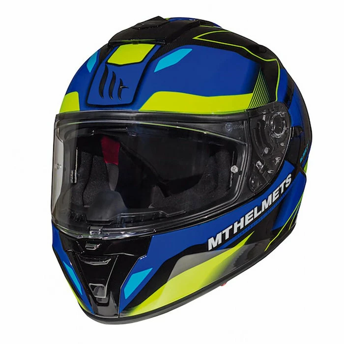Cheapest ๐ MT Black Blade 2 SV Fugue Full Face Helmet Blue/Fluo Yellow ๐งจ - Image 2