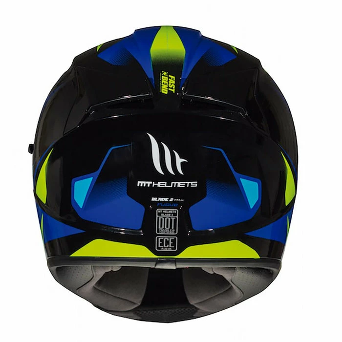 Cheapest ๐ MT Black Blade 2 SV Fugue Full Face Helmet Blue/Fluo Yellow ๐งจ - Image 4