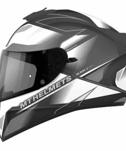 New 🎁 MT Black Blade 2 SV Fugue Full Face Helmet Pearl White/Grey 🎁