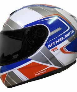 Alternative view of Best deal 👍 MT Rapide Global Full Face Helmet White/Blue/Red 😉