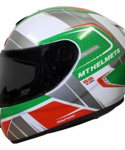 Hot Sale ✨ MT Rapide Global Full Face Helmet White/Green/Red 😉