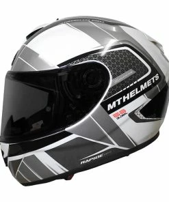 Buy 💯 MT Rapide Global Full Face Helmet White/Grey/Black 🤩