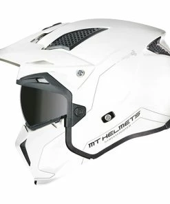 New 🥰 MT Streetfighter SV Motocross Helmet Solid Colours Pearl White 👍