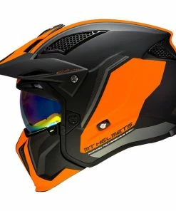 Brand new 𧨠MT Streetfighter Twin Motocross Helmet Matt Black/Fluo Orange β