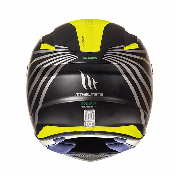 Flash Sale ๐งจ MT Targo Doppler Full Face ACU Gold Approved Motorcycle Helmet Matt Black/Fluo Yell ๐ฏ - Image 3