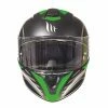 New 🥰 MT Targo Doppler Full Face ACU Gold Approved Motorcycle Helmet Matt Black/Green 🌟