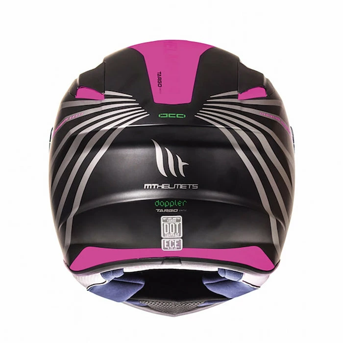 Wholesale ๐ MT Targo Doppler Full Face ACU Gold Approved Motorcycle Helmet Matt Black/Pink ๐ฅฐ - Image 2