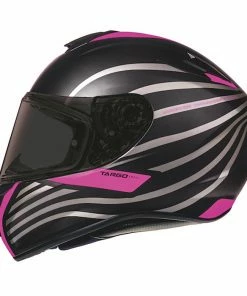Wholesale 😀 MT Targo Doppler Full Face ACU Gold Approved Motorcycle Helmet Matt Black/Pink 🥰