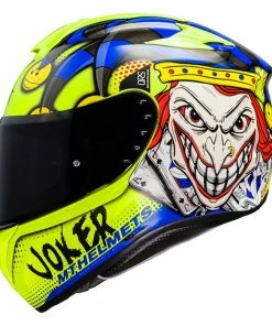 Best deal ๐ MT Targo Joker Full Face ACU Gold Standard Approved Motorcycle Helmet Blue Fluo Yellow ๐