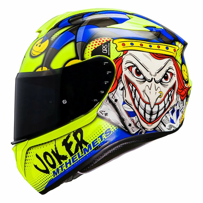 Best deal ๐ MT Targo Joker Full Face ACU Gold Standard Approved Motorcycle Helmet Blue Fluo Yellow ๐