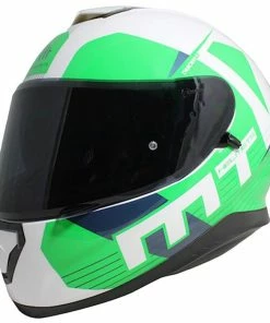Wholesale ๐ MT Thunder Ray Full Face Helmet White/Green/Blue โ๏ธ
