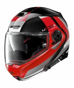 Best deal 🔥 Nolan N100-5 Hilltop Flip Up Helmet Black/Red ⌛