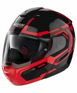 New 💯 Nolan N90-3 Driller Flip Up Helmet Black/Red 🌟