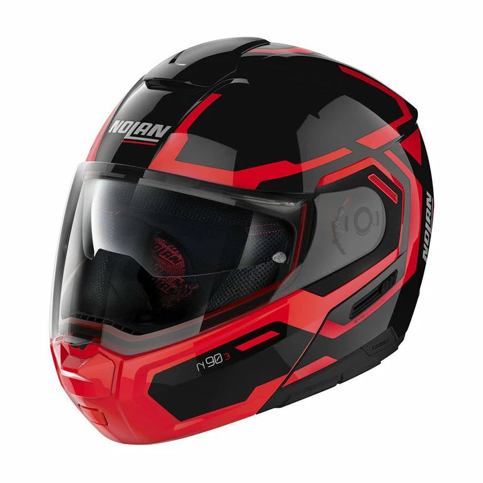 New ๐ฏ Nolan N90-3 Driller Flip Up Helmet Black/Red ๐