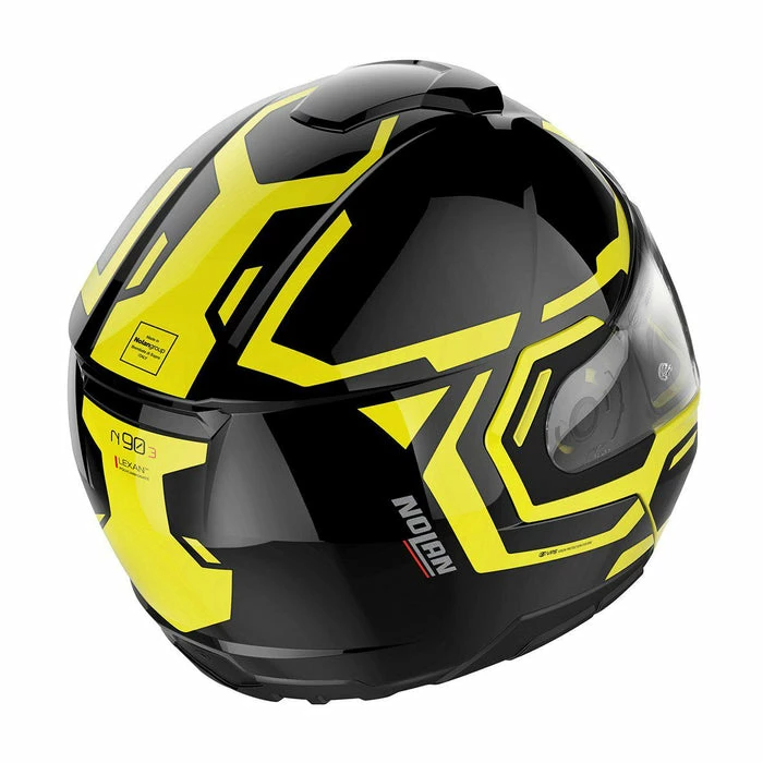 New 👏 Nolan N90-3 Driller Flip Up Helmet Black/Yellow ⭐ - Image 2