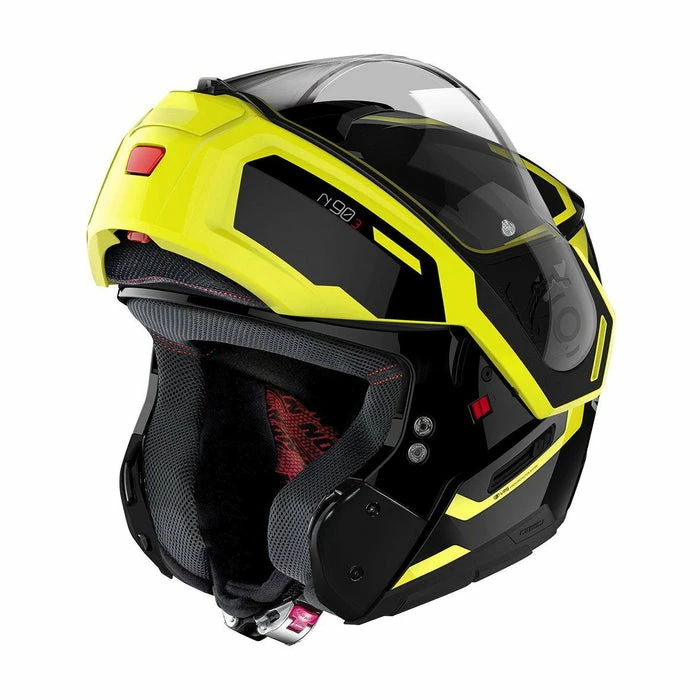 New 👏 Nolan N90-3 Driller Flip Up Helmet Black/Yellow ⭐ - Image 4