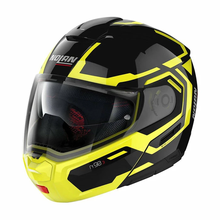 New 👏 Nolan N90-3 Driller Flip Up Helmet Black/Yellow ⭐
